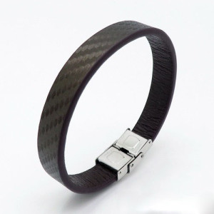 Pánský kožený náramek hnědý