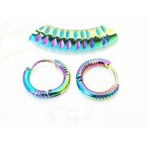 Ocelové barevné náušnice