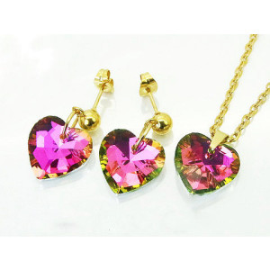 Dámská ocelová souprava pozlacená