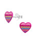 Stříbrné náušnice srdce