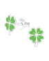 Stříbrné náušnice čtyrlístek