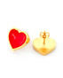 Dámské ocelové náušnice pozlacené srdce