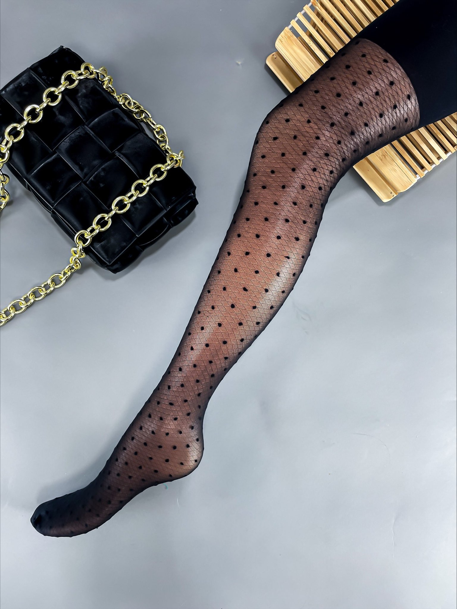 Černé vzorované punčošky