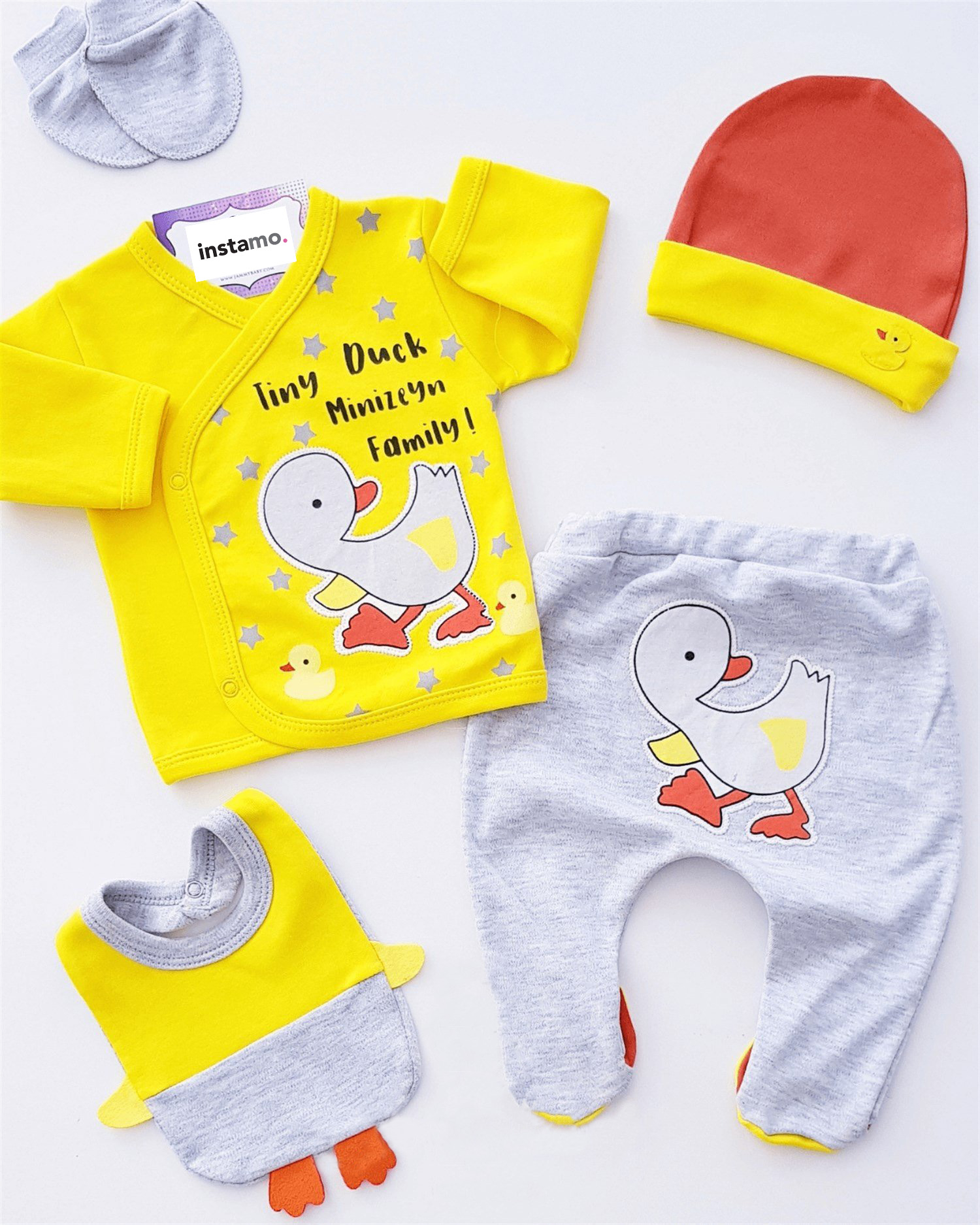 Žlutá pětidílná bavlněná souprava