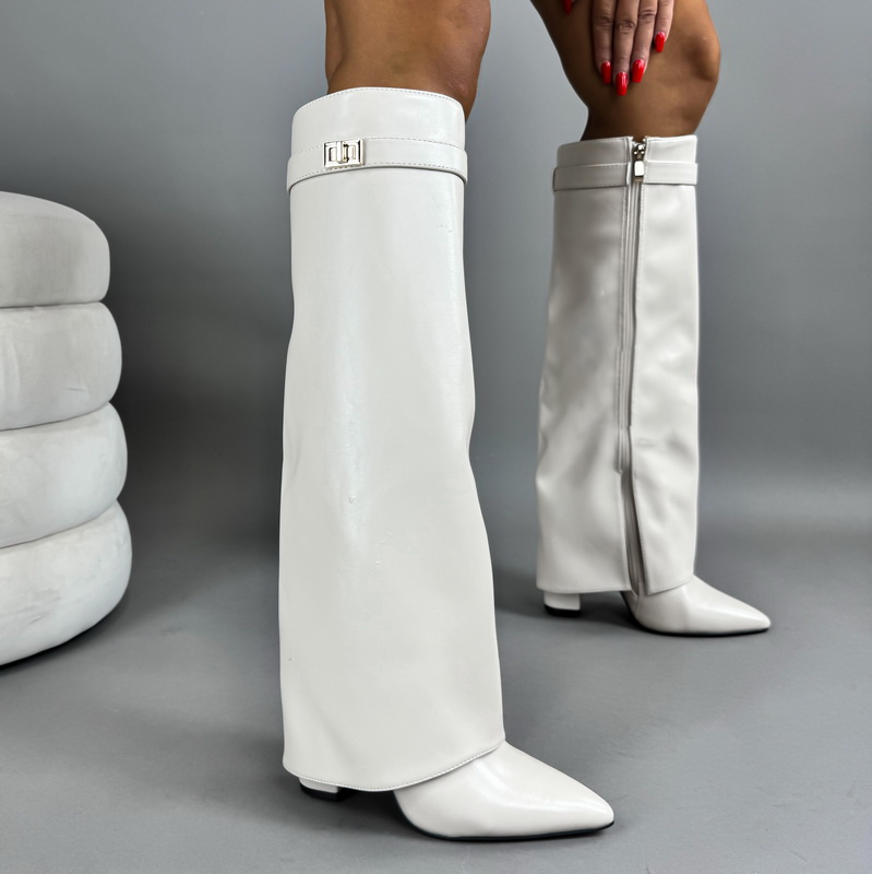 Béžové vysoké kozačky