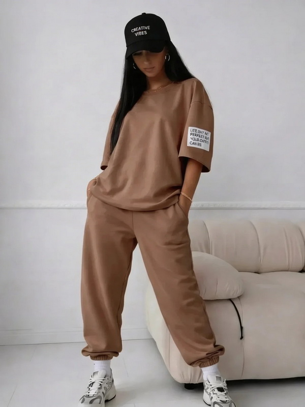 Hnědá tepáková souprava