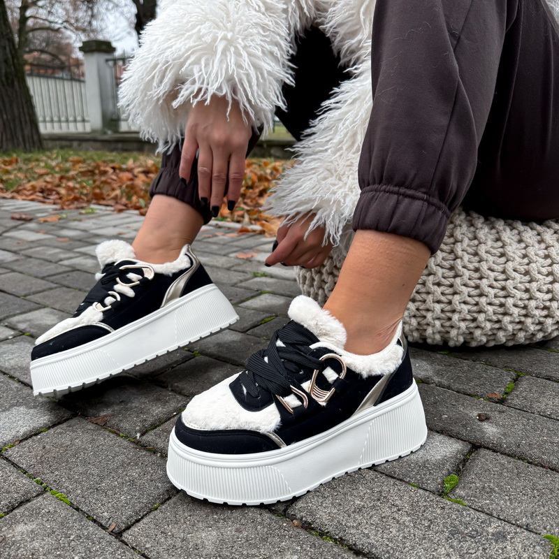 Černé zatepelené tenisky