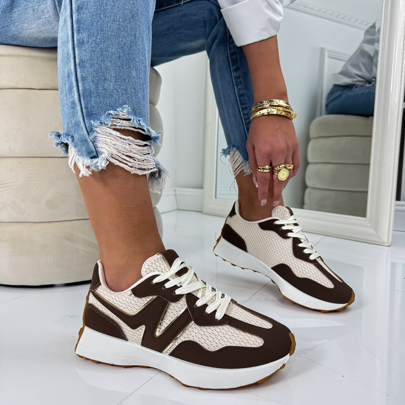 Béžovo-hnědé tenisky