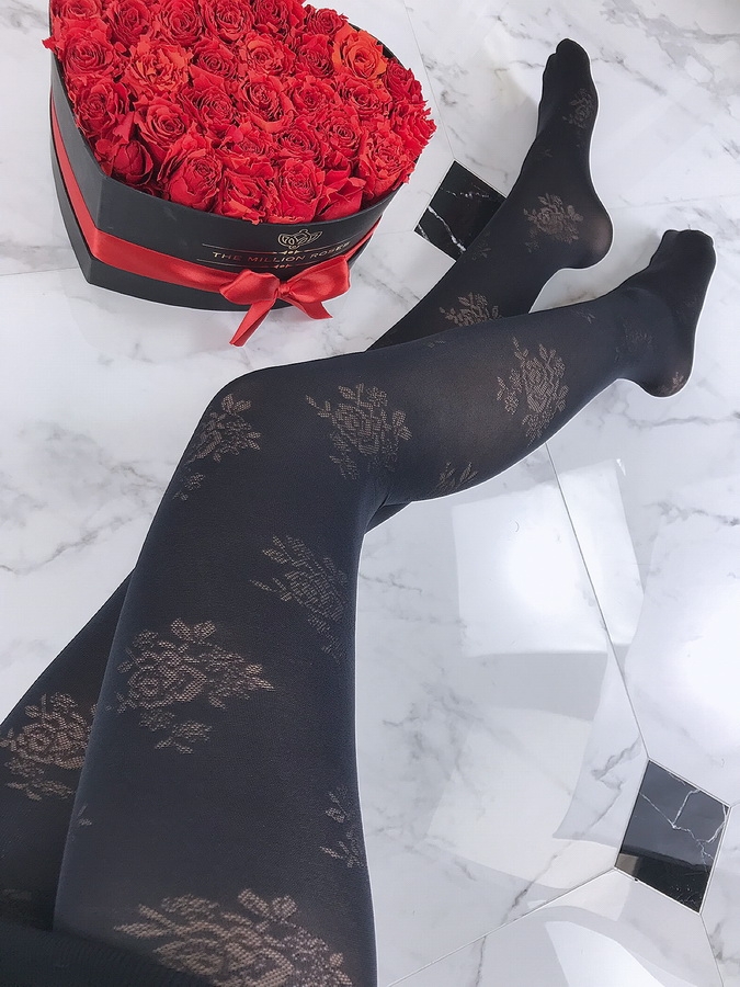 Dámské punčošky vzor Růže