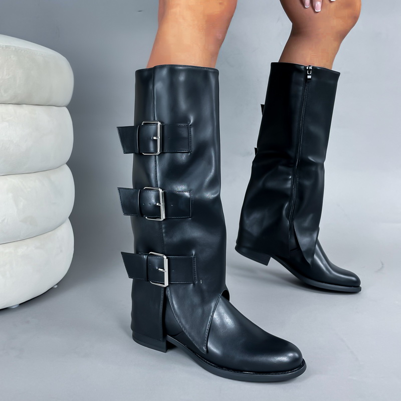 Černé vysoké kozačky