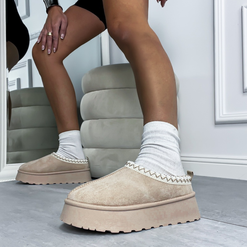 Béžová  nasouvací obuv