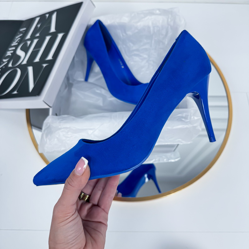 Modré semišové  lodičky