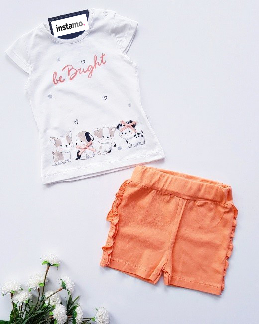 Oranžová dvoudílná letní souprava