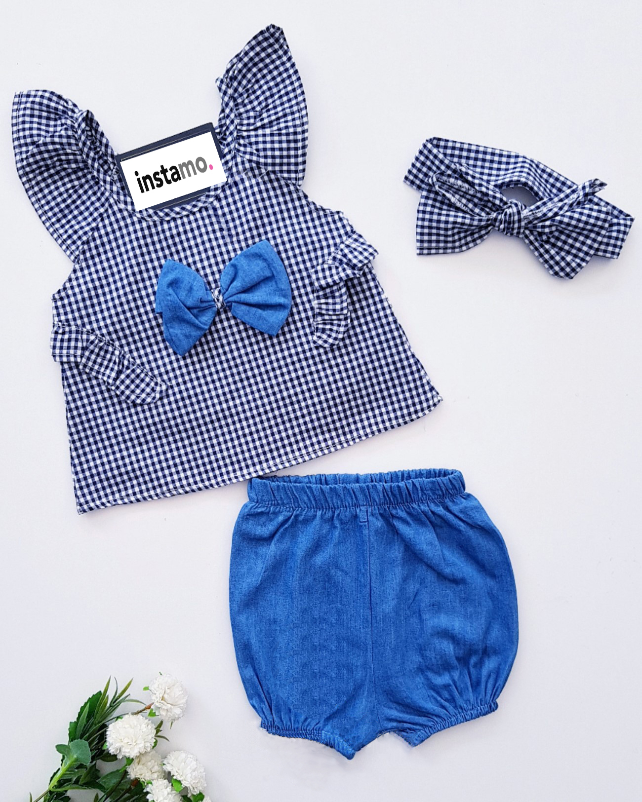 Kostkovaná letní souprava