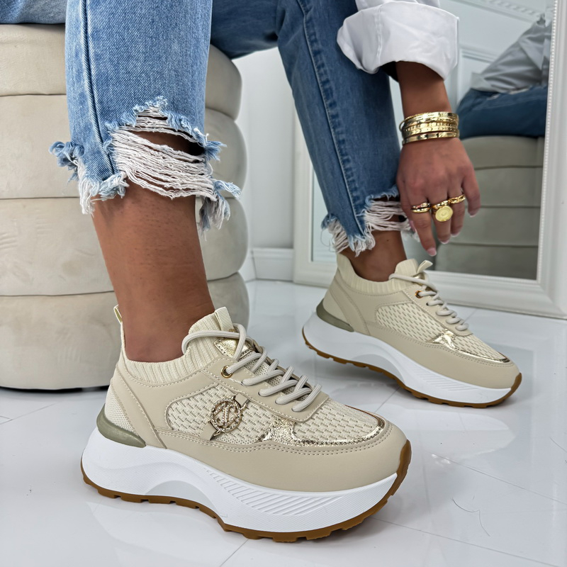 Béžovo-zlaté tenisky