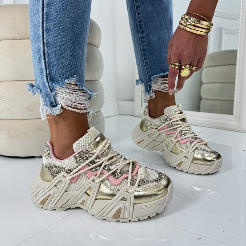 Béžovo-zlaté tenisky