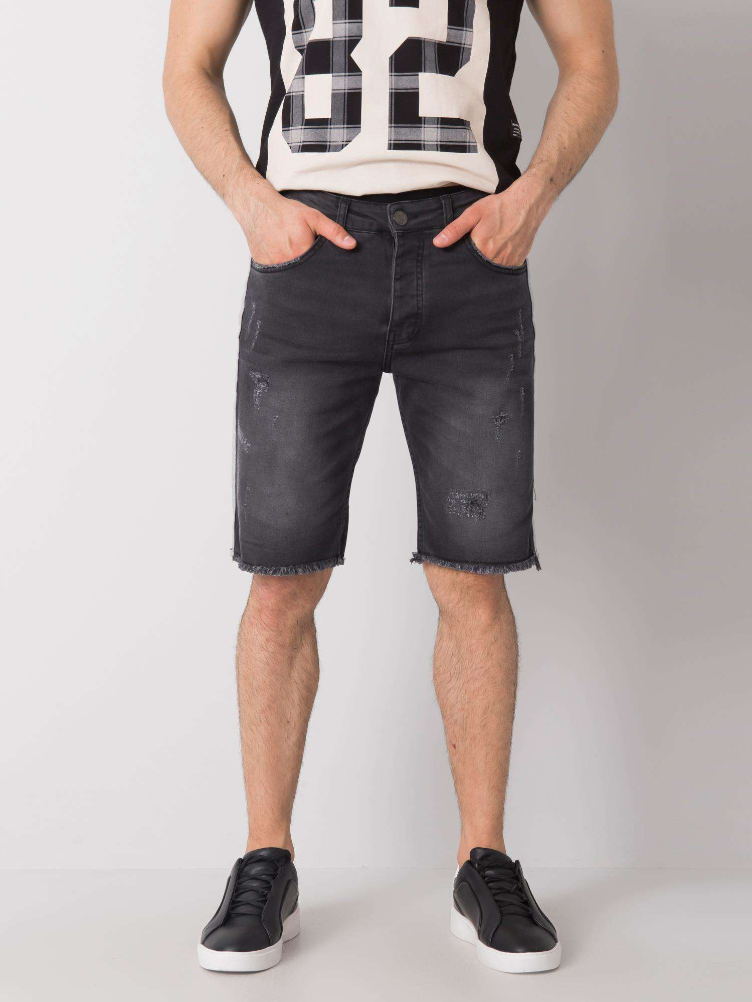 Černé džínové kraťasy