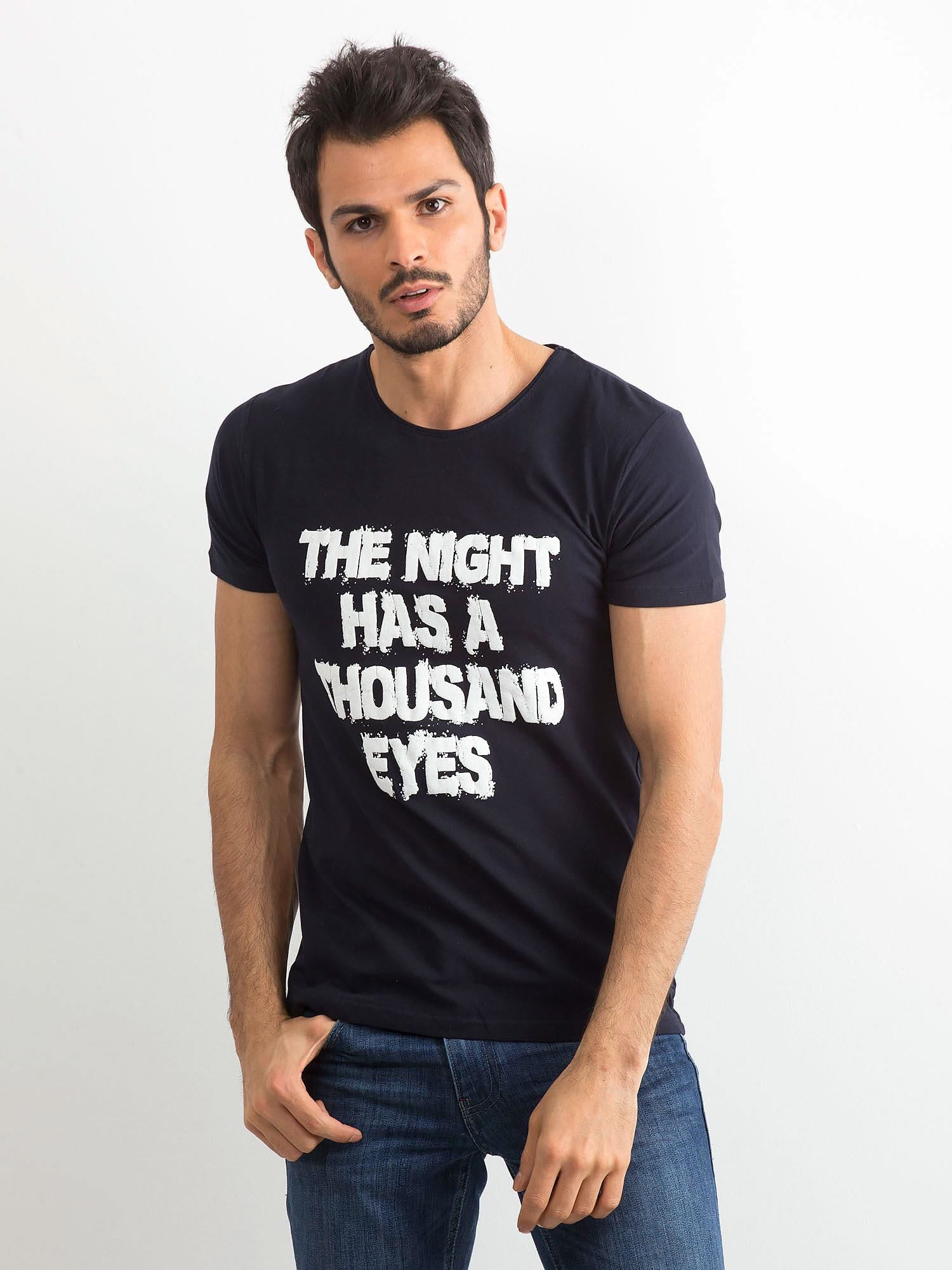 Černé  bavlněné tričko