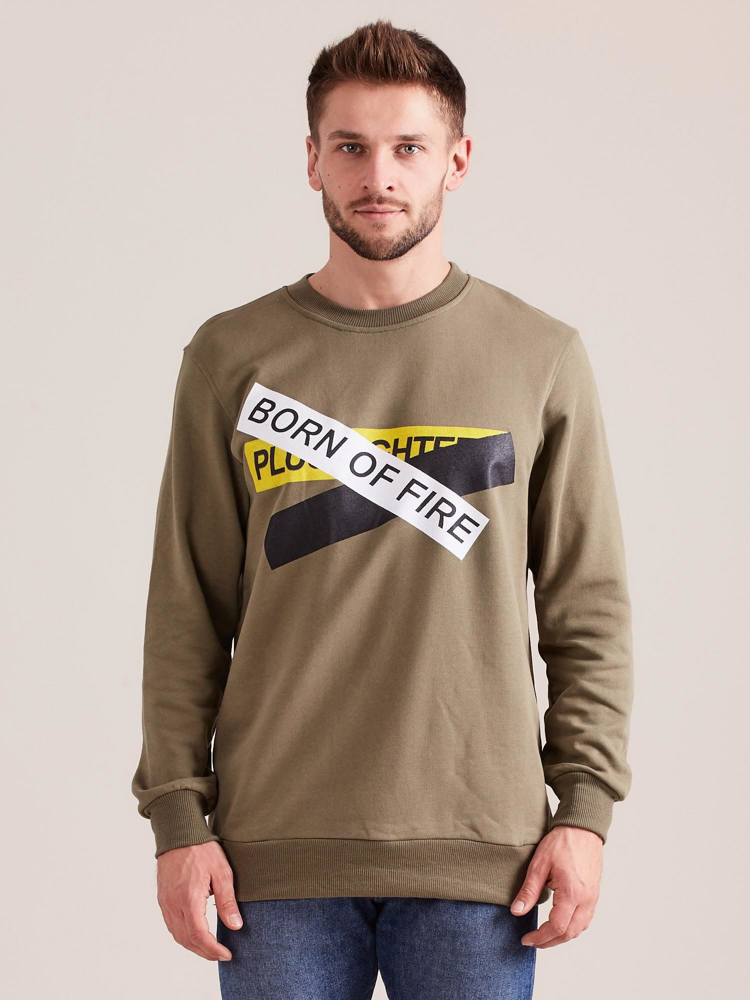 Zelená bavlněná mikina