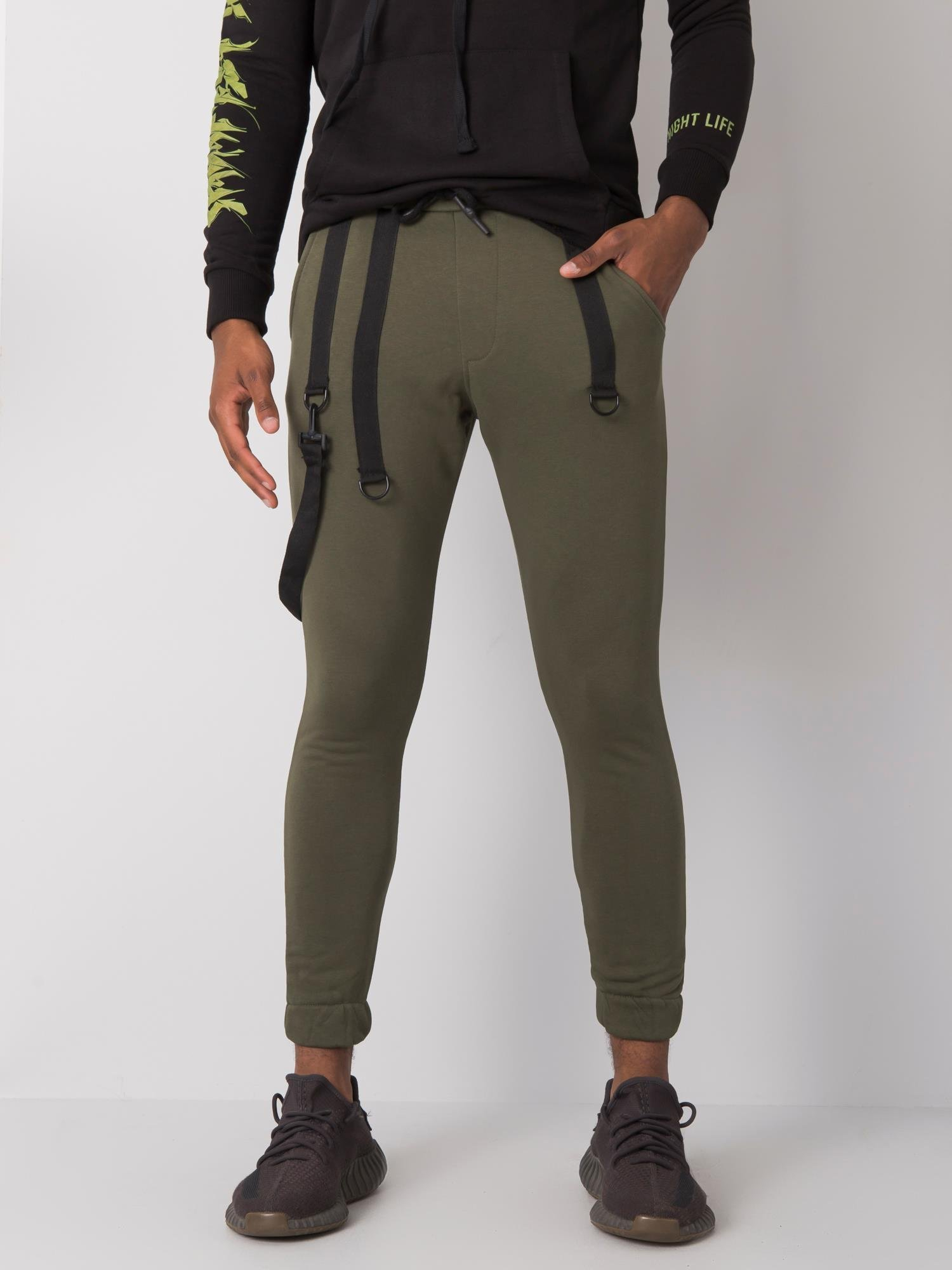 Zelené bavlněné tepláky