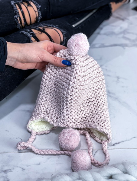 Světle růžová čepička