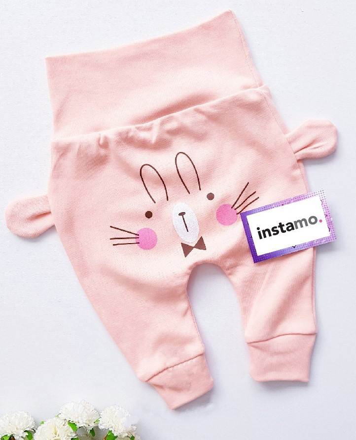 Růžové tepláky s potiskem