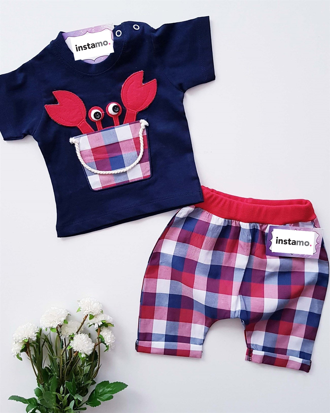 Modro-červená  dvoudílná  souprava