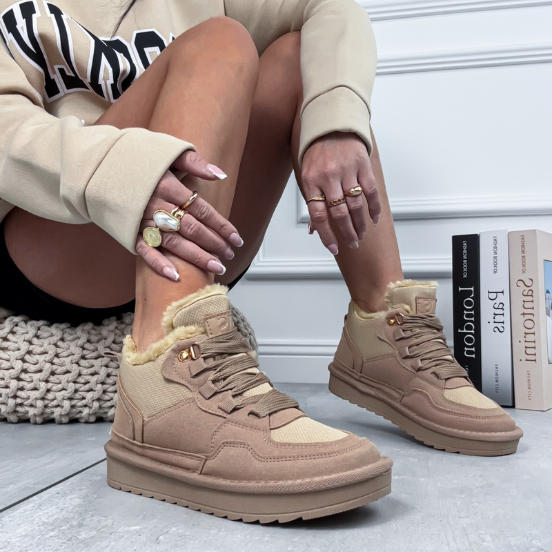 Hnědé zateplené tenisky